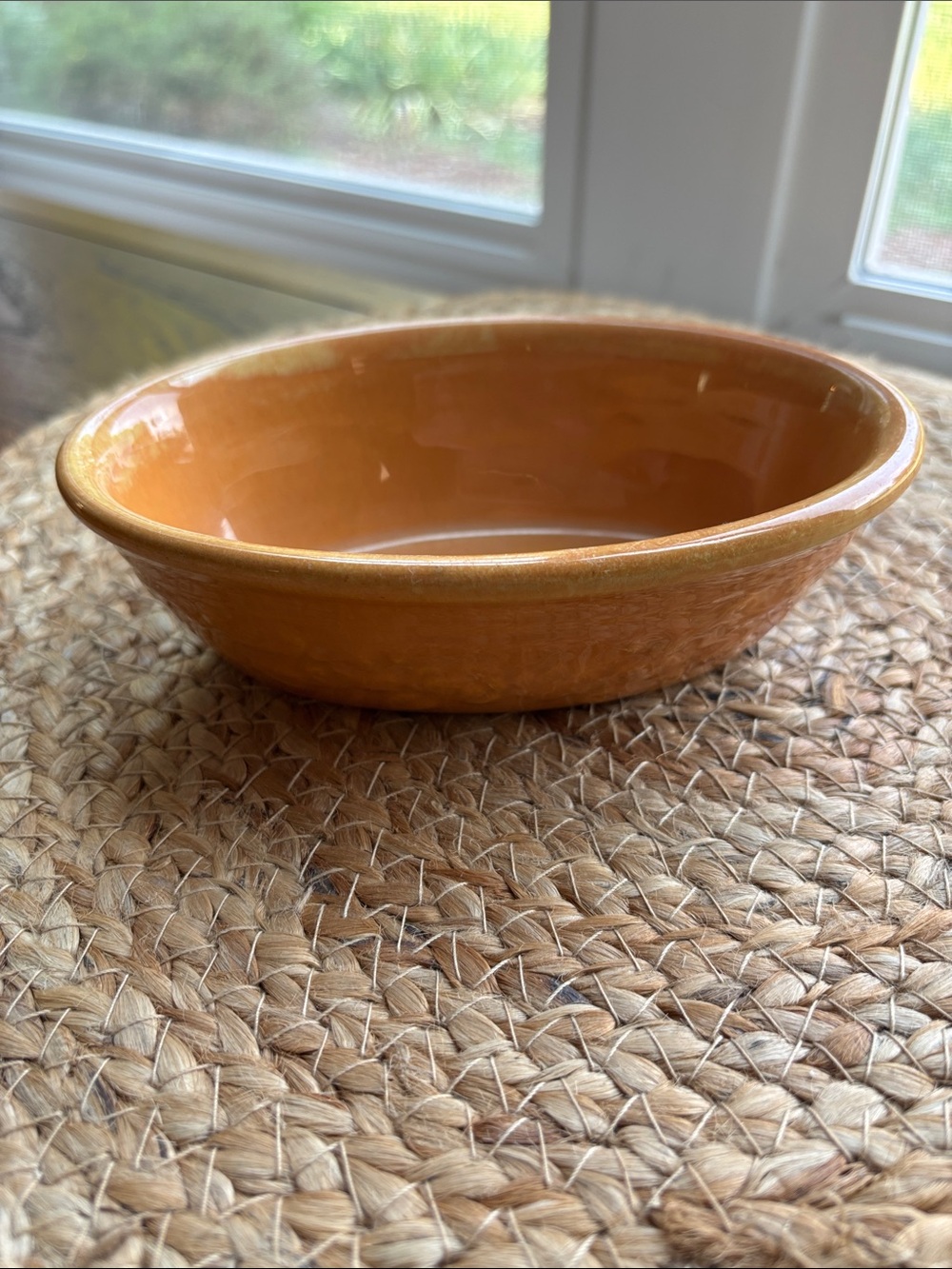 Vintage Homer Laughlin 6” Orange Embossed Ceramic Oval Baker Dish Pumpkin